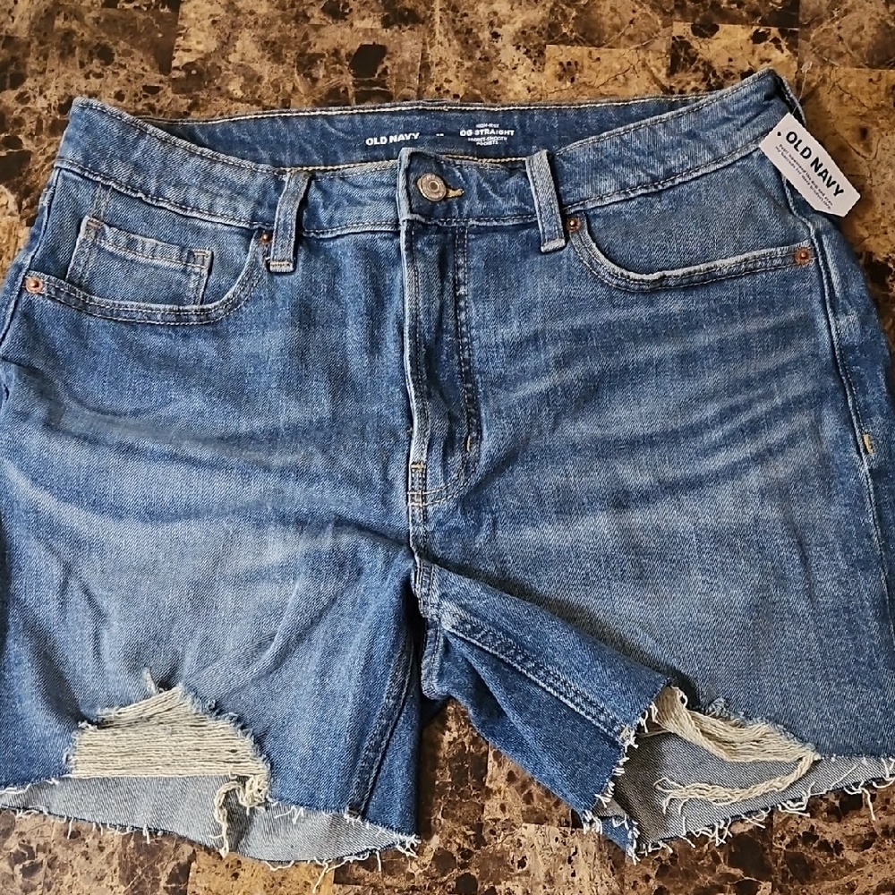 Old Navy Distressed Blue Denim Shorts
